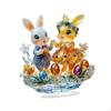 Easter Bunny Desktop Statue 2D Flat Acrylic Ornament Cute Accessories Lightweight Tabletop Figurine