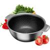 Tri-ply Nonstick StockPot/Cooking Bowl,Compatible with Induction, Gas, and Open Flame Stoves, Made of 316 Stainless Steel with Honeycomb Texture