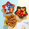 Five-pointed Star Fruit Plate Large Capacity Food Grade Plastic Multi-purpose Snack Fruit Nut Food Serving Tray Bowl Dish Holder Kitchen Supplies