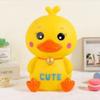Multi-purpose Anti-fall Yellow Duck Piggy Bank Cute Painted Duck Savings Tank Handmade Cartoon Animal Ornament Home Decor