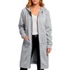 Women's Loose Zipper Cardigan Sweatshirt Long Jacket