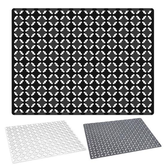 Sink Mat PVC Hollow Rhombus Cuttable Rectangle Anti-slip Ceramic Stainless Steel