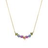 Collier - Luxenter - Akma - Argent 925 - Zircons Multicolores - Or Jaune 18k