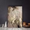 Poster Black White Wall Picture Home Decor for Living Room Nordic Canvas Paintings Poster Prints Abstract Golden Feather Canvas