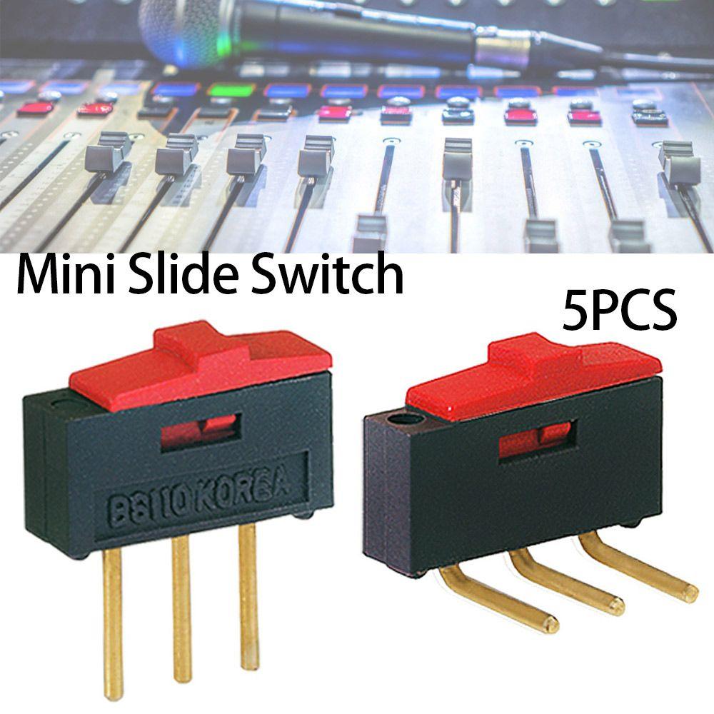 5PCS Professional Red DC12V 0.3A BSI-10/BSI-10H Toggle Switch 1P2T Slide Switch