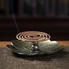 Incense Burner Sticks Incense Brass Holder Detachable Lotus Shape Ash Catcher Smooth Heat Resistant Home