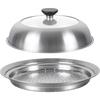 Wahei Freize Frying Pan Steaming Cover 24~26cm Dome Shape Just Place It Easy Steaming Cooking Stainless Steel Frying Pan Cover Cook Deli AME-7438