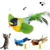 Interactive Chirping Bird Cat Toy Touch Activated Electric Bird Realistic Simulation Plush Bird Toy for Indoor Cats And Dogs