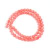 Red Stripe Painting Stone Beads for Jewelry Making Round Loose 4/6/8/10/12 Mm Strand 15'' Necklace Accessories