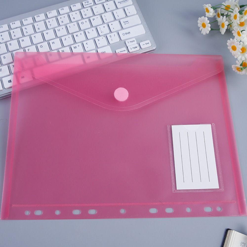 With Hole Document Files Colorful Document Holder Durable Folder Envelope Bag  School Office
