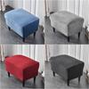 Velvet Rectangle Stretch Footrest Covers Elastic Ottoman Cover Spandex Stool Slipcover Ottoman Footstool Furniture Protector