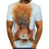 Funny Pet Men's T-shirt Squirrel T Shirt 3D Print Shirt Animal Graphic Tees Lovely Pattern Tops Oversized Loose Top