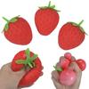 1 Piece of Stress Relieving Strawberry Squeeze Music Simulation Stress Relieving Ball Fruit Ball Stress Relieving Children's Toy