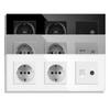 European Standard USB Wall Socket Tempered Glass Panel Socket Household Concealed Round Box Installation Socket Batch