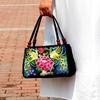 2024 New Fashion Embroidery Women Small Handbags National Floral Embroidered Lady Top-handle Bags Single-layer Beading Falp Carrier