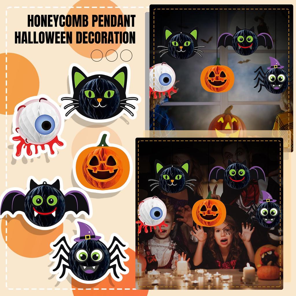 Хэллоуинские декоративные подвесные украшения милые и подходят для семейного обеденного стола, комнаты, кухни, вечеринки