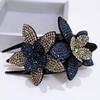 Women Elegant Flexible Rhinestone Flower Duckbill Hair Clip Hairpin Claw Gift