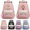 Cute Cartoon Printed Backpack Student Kid Schoolbag Women Large Capacity Waterproof Bookbag Kid Birthday Gift Travel Bag