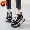 Elegant With Medium Heels Ladies Shoes Laces Lace-up Padded No Slipery Chic Fashion 2024 Plus Warm Furry Boot Women's Snow Boots