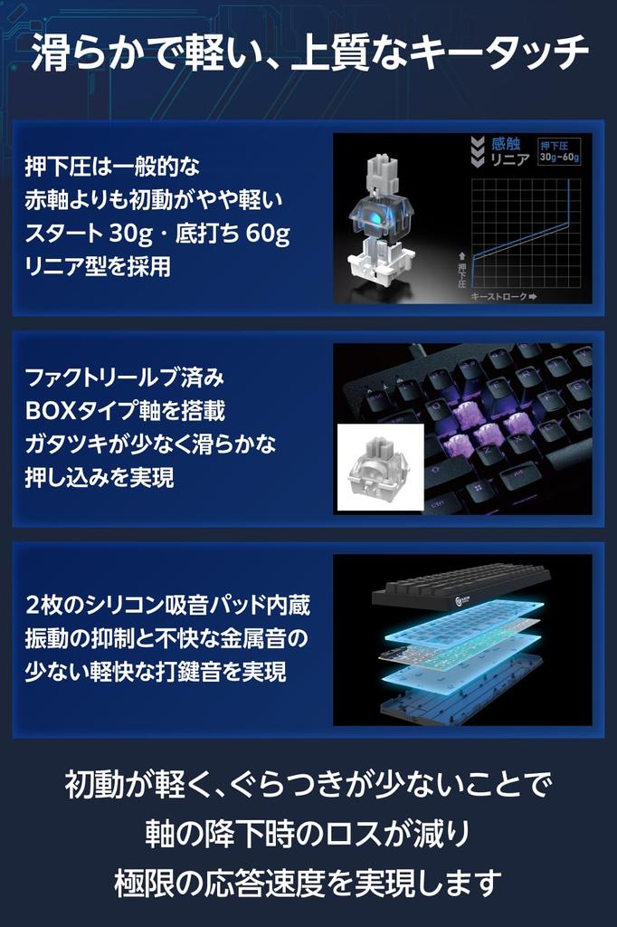 Elecom Rapid Trigger Gaming Keyboard V Custom VK600A Wired Detachable Magnetic Analog Detection Switch Equipped with Tenkeyless Size Black 65%