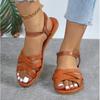 Fashion Women Sandals Summer New Women Flat Sandals Bottom Roman Strap Sandals Non Slip Rubber Soles Shoes for Women