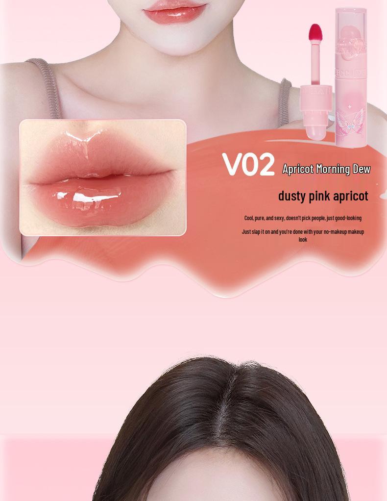 VEECCI Clear Bobo Lip Glaze: Long-lasting, Non-Transfer Double-Ended Lip Gloss.