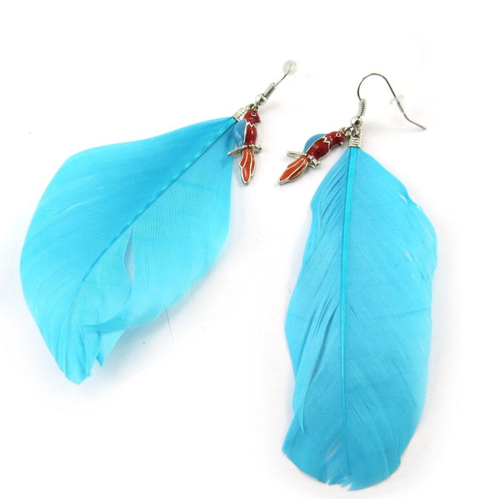 Les Trésors De Lily [N3574] - Designer Earrings 'Cheyennes' Turquoise Red