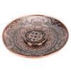 Home Alloy Incense Burner Ash Catcher Flower Statue Censer Plate with 9 Holes Stick Incense Holder