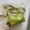 IELGY Cylinder Bag, Casual Soft Leather Bucket Bag, Street Hip-hop Shoulder Oblique Span Bag.