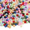 3-8 мм, 2000 шт./лот, АБС-пластик, жемчужные бусины без отверстий, круглые пластиковые бусины для изготовления ювелирных изделий своими руками