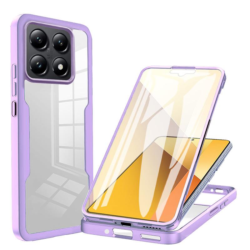 360° Full Body Cover Phone Case For Redmi Note 10 Pro 10S 10T Note 9 Pro Max 9S Clear Hybrid Hard Cover Silicone Soft Shell Slim