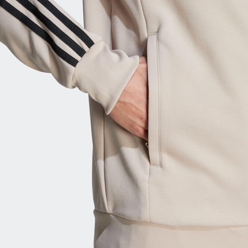 Adidas Originals Trefoil Three-Stripe Colorblock Logo Long Sleeve Jacket Men Outerwear Beige IL2495