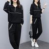 Women's Large Size Fashion Sweater Casual Two-piece Sportswear