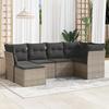 VidaXL Garden Lounge Set with Cushions 6 Pcs, Patio Sofas, Patio Furniture Set, Outdoor Furniture, Grey 3249789