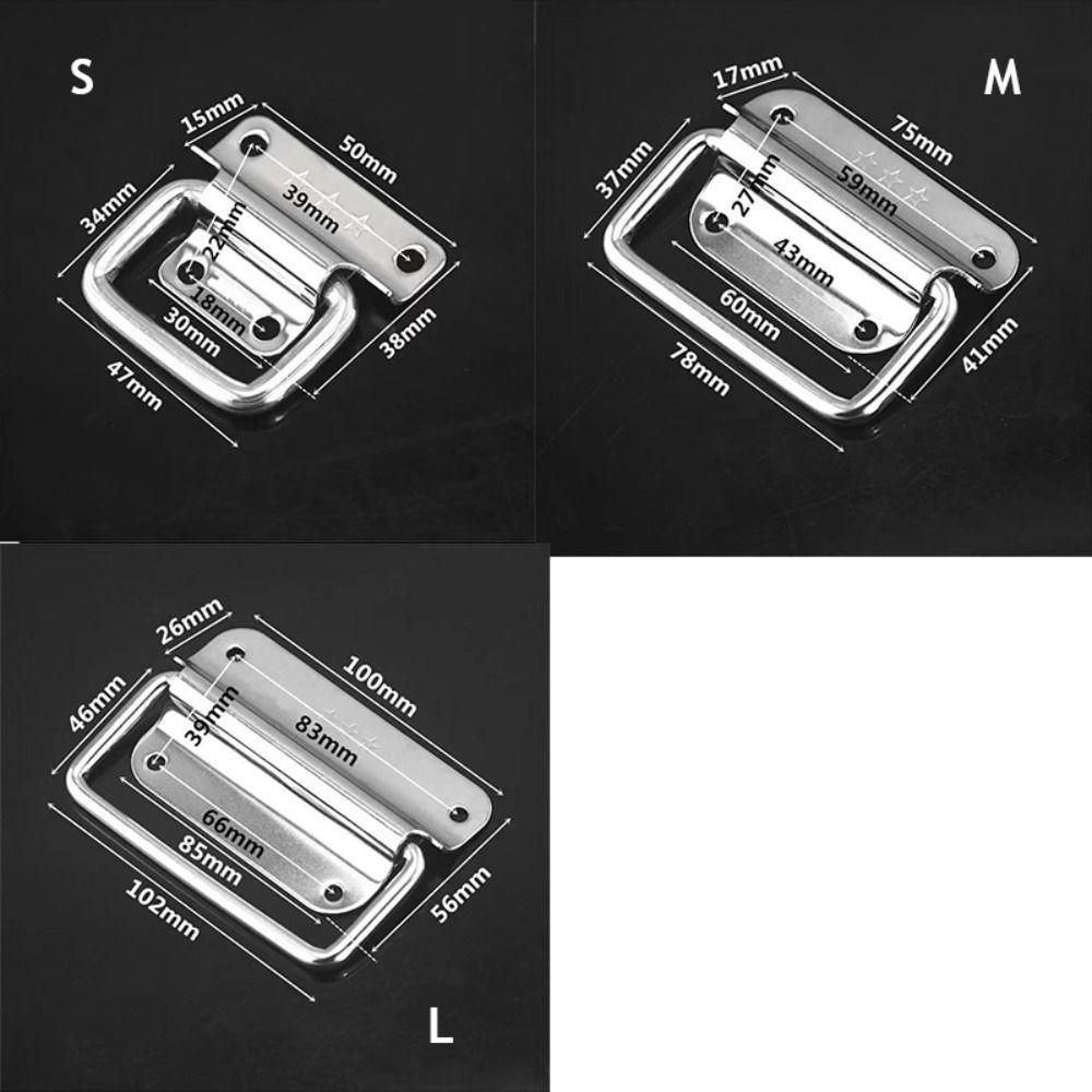 Folding Cabinet Drawer Handle Silver Wooden Box Handle Durable Simple Door Handle