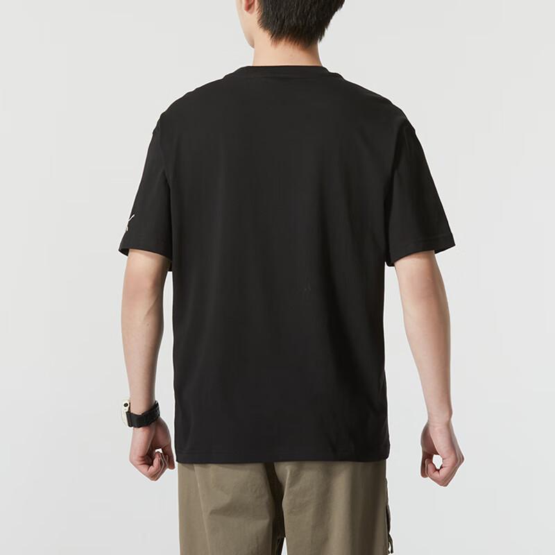 Puma Cartoon Anime Running Fitness Training Round Neck Short Sleeve Comfortable Breathable Casual T-Shirt Men Tops Black 629400-01