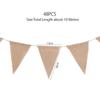 10/20/30M Burlap Flags Banner Brown Triangle Bunting Flags Pennant Banner Party Hanging Decorations Supplies for Festival