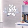 Acrylic Blooming Lotus Miroor Decal Self-adhesive Wall Sticker Mirror Surface Stickers  Smooth Wall