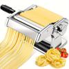 Manual Pasta Maker Machine, Stainless Steel Pasta Roller And Cutter With 7 Adjustable Thickness Settings, Dual Width Noodle Maker For Pasta, Spaghetti