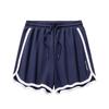 Comfortable Simple Lace-Up Mid-Waist Loose Sports Casual Shorts Women Shorts Maya-Blue 962528302-2