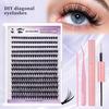 Dense Large Displacement 280 Clusters D Song Diy Eyelashes Segmented Single Cluster Grafted False Eyelashes