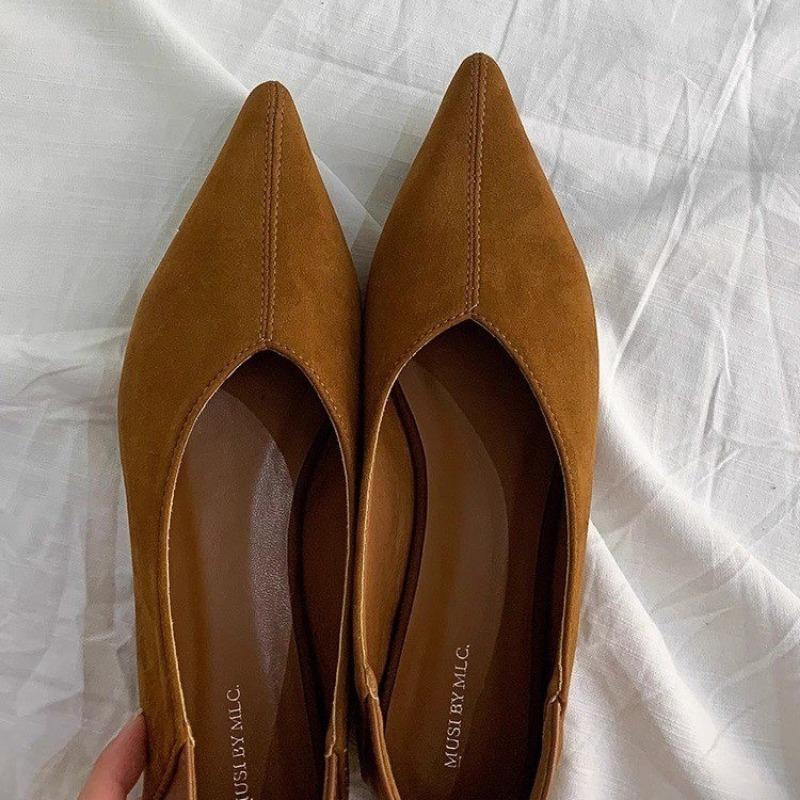 Fashion New Fashion Ballet Flats for Womens Comfort Soft Slip On Flat Pointed Shoes Women's Casual Low Heels Barefoot Elegant Sneakers