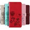 Rose Leather Wallet Flip Case For Huawei Nova 9 Y70 12S Honor 400 20 50 70 90 200 Lite X8B X7B 8X 8A 9X X9C X8C X8 X6 X7A X8A X7C P30 P40 Cover Funda