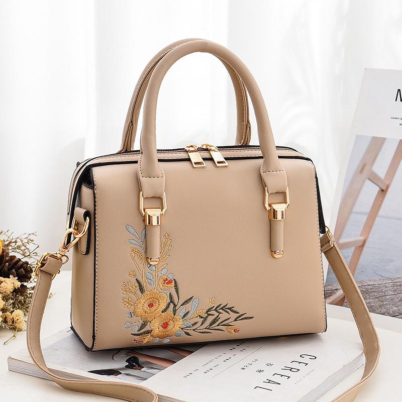 2023 Embroider Flower Crossbody Bags Women's Shoulder Small Square Bag Mother Female Handbag