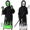 Luminous Grim Reaper Vampire Costume with Scythe - Halloween Dress-Up, European and American Style