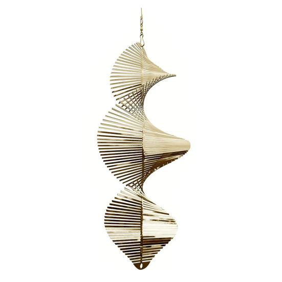 Spiral Wind Spinner Decoration Weather-proof Indoor Outdoor Window Garden Yard Porch Metal 3D Wind Chime Hanging Ornament Pendant