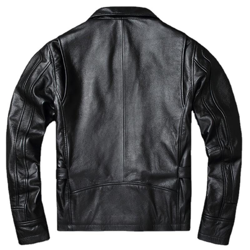Men Cowhide Coat Vintage Men Leather Jacket Genuine Leather Clothes Men 'S Winter Jacket Motorcycle Biker Jackets