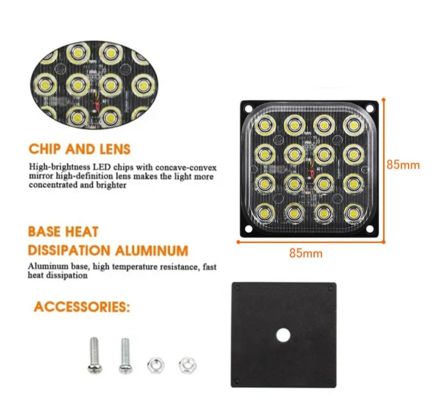 Super Bright 12 V 24 V LED Strobe Light, Work Light, Daylight, Strobe Flash,