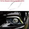Front Fog Light Lamp Cover Eyebrow Eyelid Garnish Streamers Outer Foglight Trim Chrome Fit For Mazda 6 Atenza Gj 2014-2016