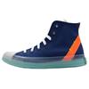 Converse Chuck Taylor All Star Seasonal Comfortable Versatile Daily Fashion High-Top Canvas Shoes Unisex White, Blue, and Orange